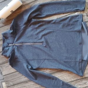 Champion Half Zip Pullover Top Gray Size SMALL